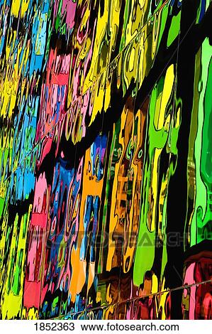Stock Image - Colorful abstract; Reflection of colors. Fotosearch
