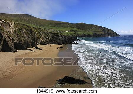 Coumeenoole Beach, Dingle Peninsula, County Kerry, Ireland View Large Photo Image Stock Photo - Coumeenoole Beach, Dingle Peninsula, County Kerry, Ireland. Fotosearch