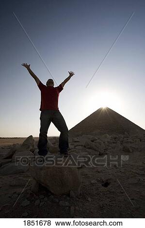 Stock Photo - Dahshur, Egypt; The Red Pyramid. Fotosearch