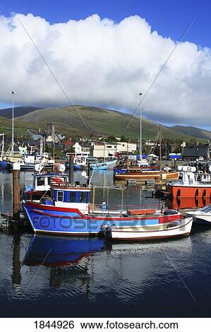 Dingle Town, Co Kerry, Ireland; Boats in the harbour View Large Photo Image Stock Photograph - Dingle Town, Co Kerry, Ireland; Boats in the harbour. Fotosearch