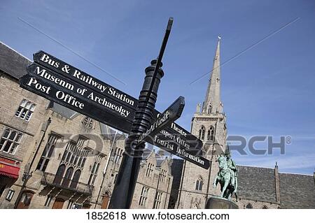 Stock Photo - Durham, England; Directional signs. Fotosearch