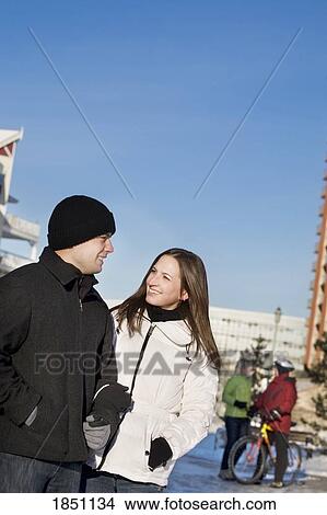 Picture - Edmonton, Alberta, Canada; People visiting on the walking paths. Fotosearch