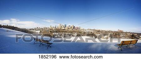Stock Photograph - Edmonton, Alberta, Canada; Winter scene. Fotosearch