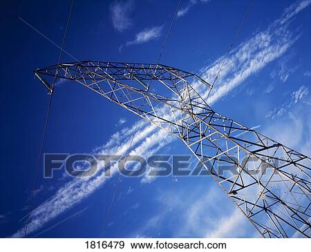 Stock Photo - Electricity Supply Pylon, Co Meath, Ireland. Fotosearch