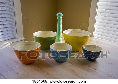 Empty bowls set on a table View Large Photo Image Stock Photo - Empty bowls set on a table. Fotosearch