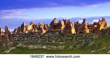 Fairy Chimney rock formations in Goreme National Park, Cappadocia, Anatolia, Nevsehir province, Turkey View Large Photo Image Stock Photo - Fairy Chimney rock formations in Goreme National Park, Cappadocia, Anatolia, Nevsehir province, Turkey. Fotosearch