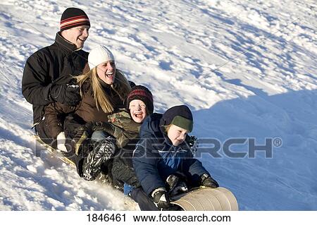 Family Tobogganing View Large Photo Image Stock Image - Family Tobogganing. Fotosearch