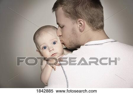 Stock Photography - Father and infant son. Fotosearch