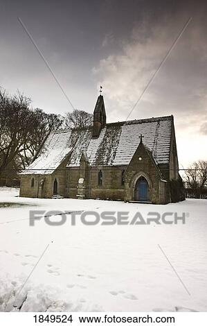 Ford, Northumberland, England; Country church in the snow View Large Photo Image Picture - Ford, Northumberland, England; Country church in the snow. Fotosearch