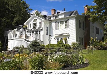 Stock Image - House backyard. Fotosearch