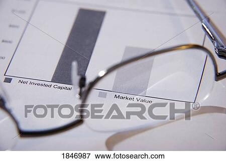Stock Photo - Investment statement with glasses. Fotosearch