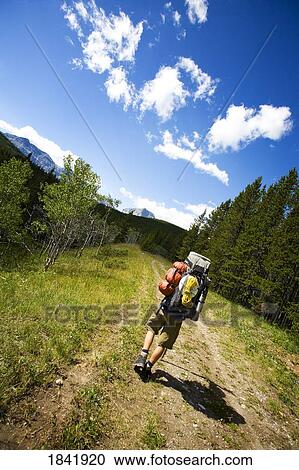 Kananaskis, Alberta, Canada; Backpacker View Large Photo Image Stock Image - Kananaskis, Alberta, Canada; Backpacker. Fotosearch