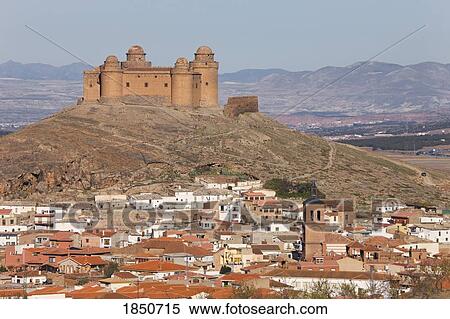 Stock Photography - La Calahorra, Granada Province, Spain; 16th century castle above village . Fotosearch
