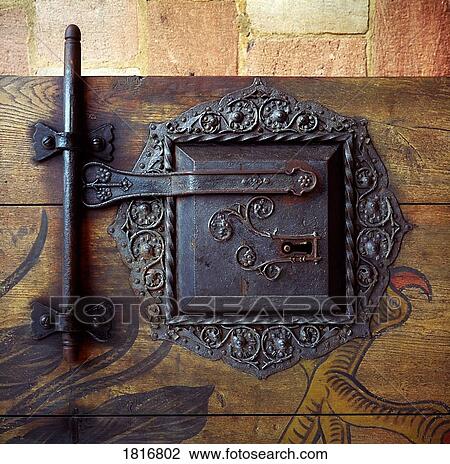 Lock on a door View Large Photo Image Stock Image - Lock on a door. Fotosearch