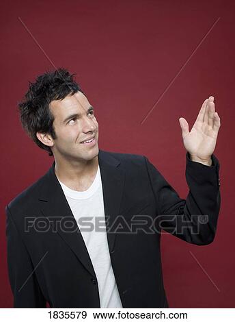 Man looking up View Large Photo Image Stock Photo - Man looking up. Fotosearch