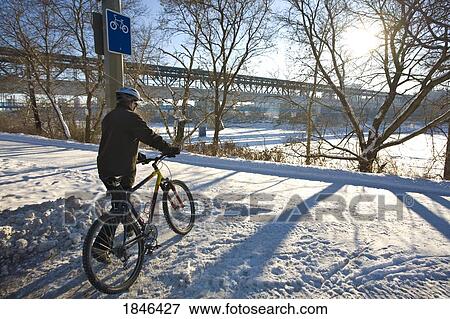 Man with bicycle View Large Photo Image Stock Photo - Man with bicycle. Fotosearch