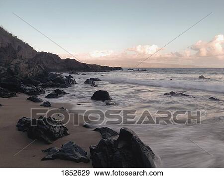 Stock Photo - Maui, Hawaii, USA; Ocean tide . Fotosearch