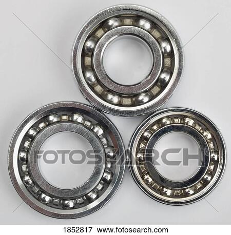 Mechanism; Close-up of three sealed bearing units View Large Photo Image Stock Photo - Mechanism; Close-up of three sealed bearing units . Fotosearch