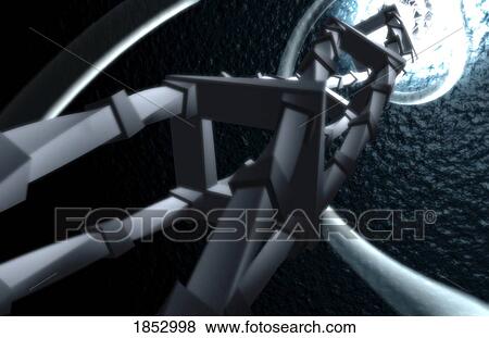 Stock Photo - Metal structure reaching to space. Fotosearch