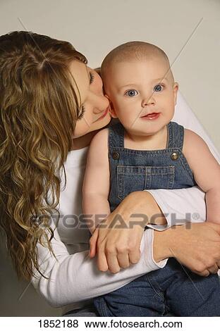 Mother and child; Portrait of mother and baby View Large Photo Image Stock Photo - Mother and child; Portrait of mother and baby. Fotosearch