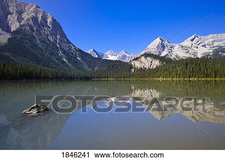 Stock Image - Mountain lake in Elk Lakes Provincial Park, British Columbia, Canada. Fotosearch