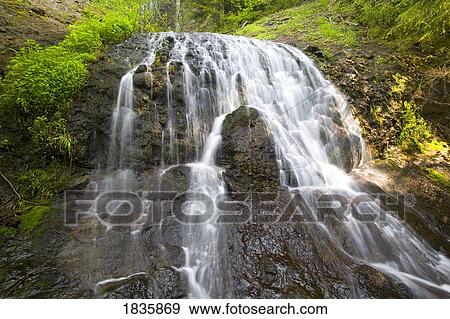 Stock Photo - Mt. Hood National Forest, Oregon, USA; Waterfall. Fotosearch