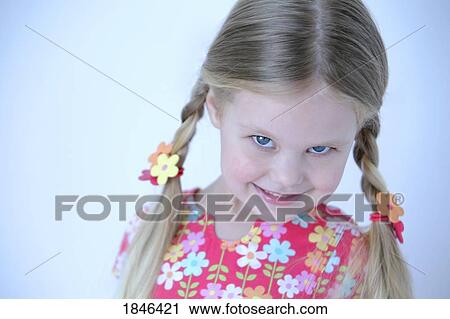 Stock Image - Portrait of a girl. Fotosearch