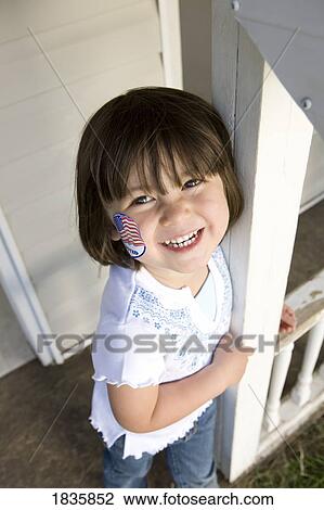 Stock Image - Portrait of a young girl. Fotosearch