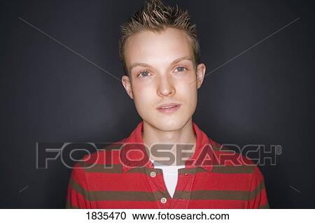 Stock Image - Portrait of a young man. Fotosearch
