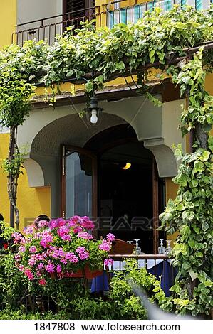 pictures of positano campania italy balcony with flowers and