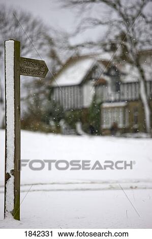 Stock Image - Residential sign, Goathland, North Yorkshire, England. Fotosearch