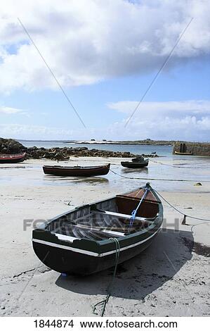 Roundstone, Co Galway, Ireland; Small harbour with boats View Large Photo Image Picture - Roundstone, Co Galway, Ireland; Small harbour with boats. Fotosearch