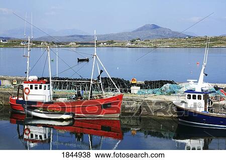Stock Photo - Roundstone, Connemara, County Galway, Ireland, Inishnee in the background. Fotosearch