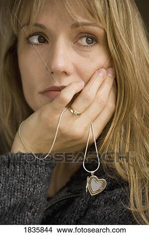 Picture - Sad woman. Fotosearch