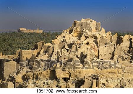 Shali Fortress, Siwa Town, Egypt, Africa; The Temple of the Oracle in the background View Large Photo Image Stock Image - Shali Fortress, Siwa Town, Egypt, Africa; The Temple of the Oracle in the background. Fotosearch