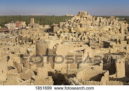 Stock Photo - Shali Fortress; Siwa Town, Siwa Oasis, Egypt, Africa. Fotosearch