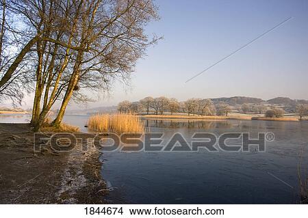 Shoreline of a lake, Cumbria, England View Large Photo Image Picture - Shoreline of a lake, Cumbria, England. Fotosearch