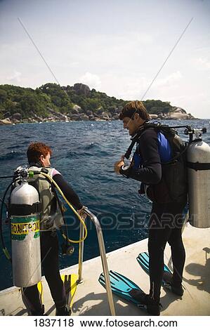 Similan Islands, Marine National Park, Thailand, Asia; Scuba divers View Large Photo Image Stock Photo - Similan Islands, Marine National Park, Thailand, Asia; Scuba divers. Fotosearch