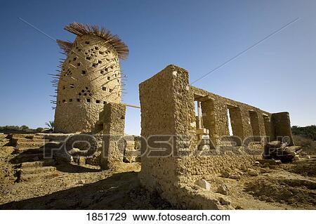 Siwa Oasis, Egypt; A mud brick pigeon house View Large Photo Image Stock Photo - Siwa Oasis, Egypt; A mud brick pigeon house. Fotosearch