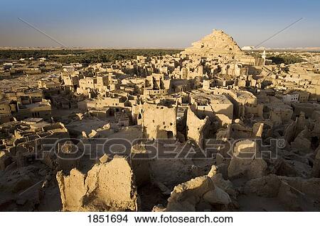 Siwa Oasis, Egypt; The 13th century mud-brick fortress of Shali View Large Photo Image Picture - Siwa Oasis, Egypt; The 13th century mud-brick fortress of Shali. Fotosearch