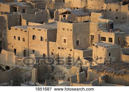 Stock Photo - Siwa Oasis, Egypt; The 13th century mud-brick fortress of Shali. Fotosearch