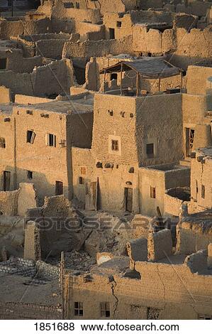 Stock Photo - Siwa Oasis, Egypt; The 13th century mud-brick fortress of Shali. Fotosearch