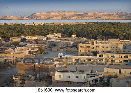 Stock Image - Siwa town, Siwa Oasis, Egypt. Fotosearch