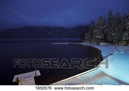 Stock Photograph - Snowy shore. Fotosearch