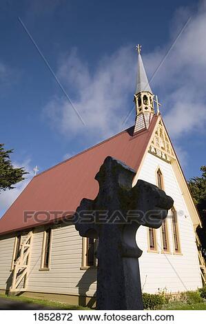 Stock Image - St Albans Anglican Church; Pauatahanui, New Zealand. Fotosearch