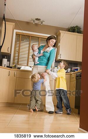 Stay at home mom View Large Photo Image Stock Photo - Stay at home mom. Fotosearch