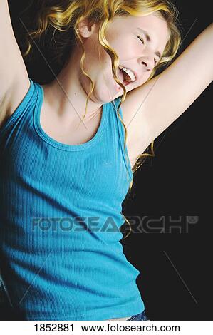 Teenage girl; Teenage girl expressing joy View Large Photo Image Stock Image - Teenage girl; Teenage girl expressing joy. Fotosearch