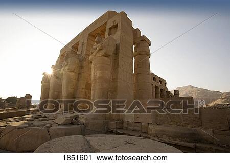 Stock Image - The Ramesseum, Egypt; Ancient ruins. Fotosearch