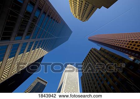 Stock Image - Toronto, Ontario, Canada; Office towers on King and Bay Street. Fotosearch