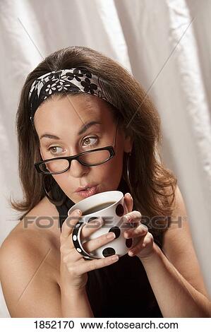 Woman with a coffee mug View Large Photo Image Stock Image - Woman with a coffee mug. Fotosearch